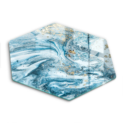 Edzett üveg vágódeszka hatszögletű Szerkezet arannyal