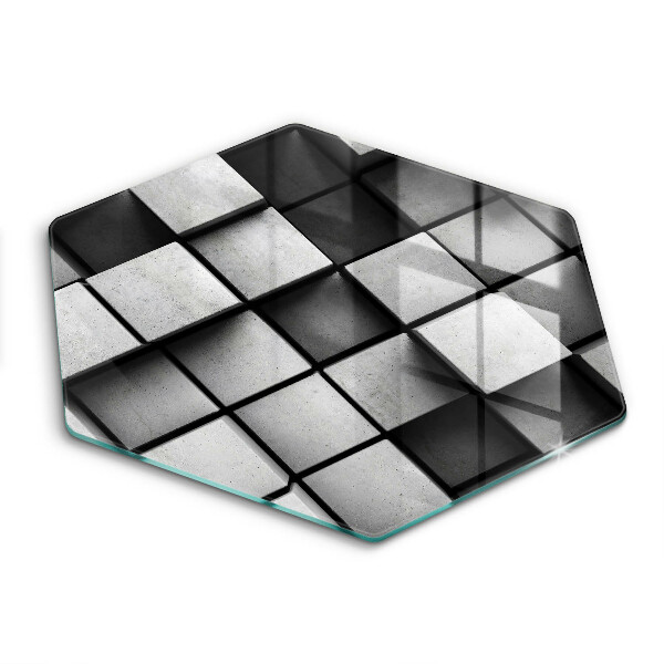 Edzett üveg vágódeszka hatszögletű Háttér 3D geometria
