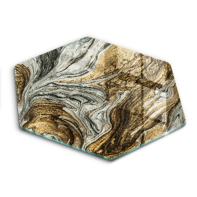 Üveg vágódeszka hatszögletű Gazdag absztrakció