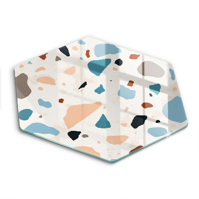 Üveg vágódeszka hatszögletű Dekoratív kőedény kő