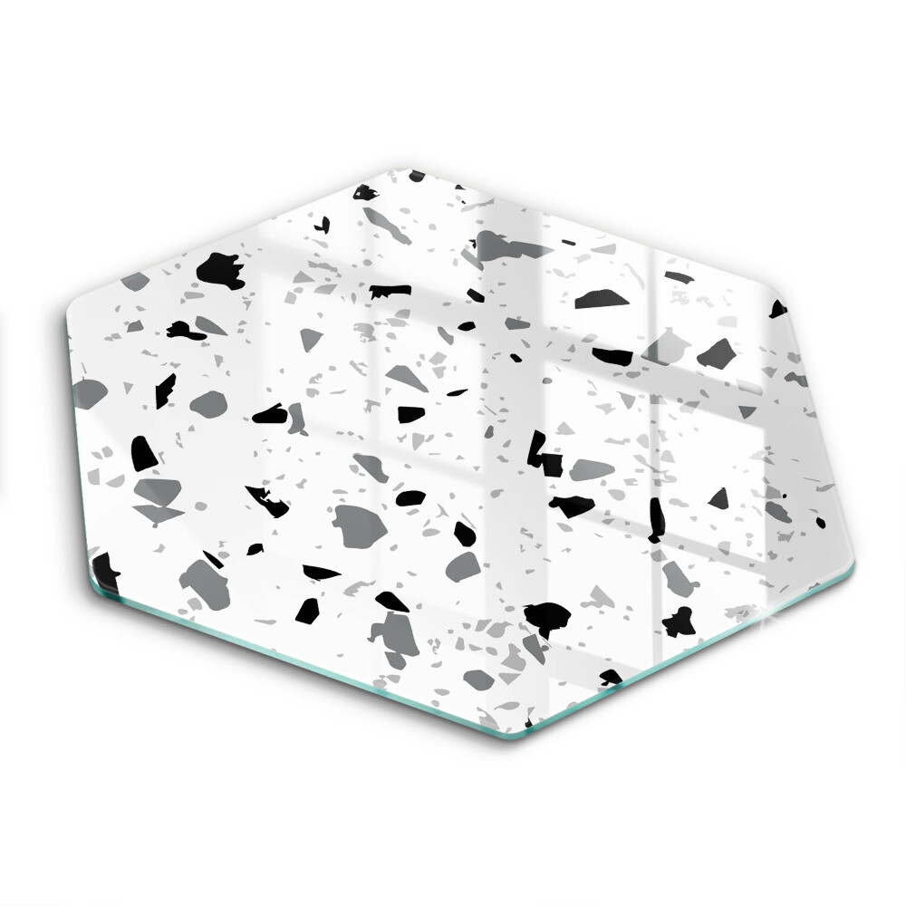 Edzett üveg vágódeszka hatszögletű Dekoratív kőedény kő