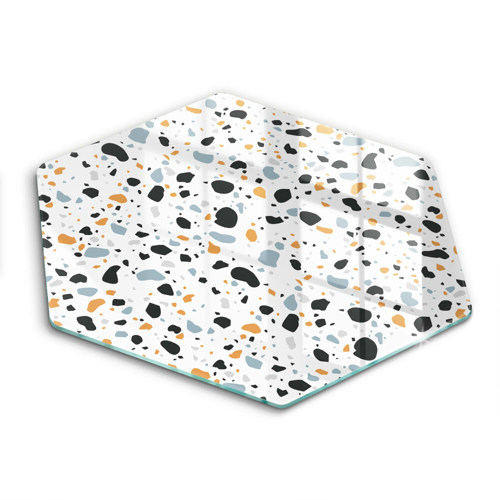 Üveg vágódeszka fényképpel hatszögletű Dekoratív kőporcelán