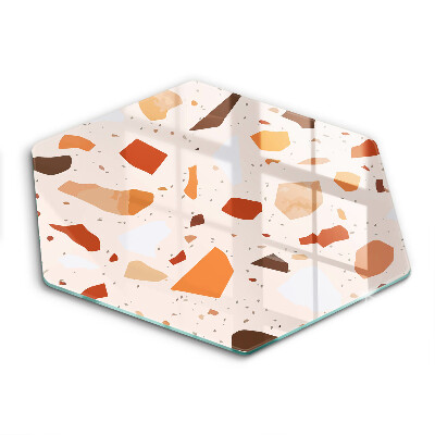 Edzett üveg vágódeszka hatszögletű Dekoratív kőporcelán