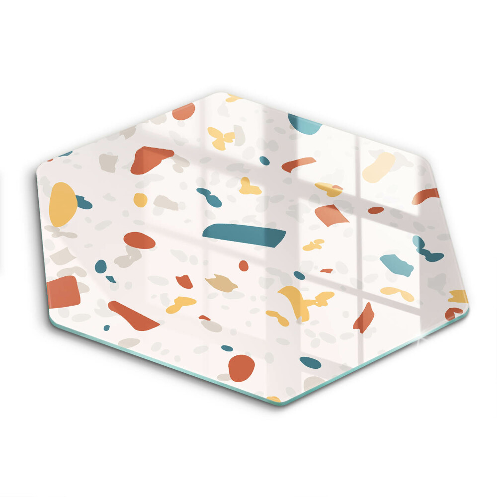 Üveg vágódeszka fényképpel hatszögletű Kőedény dekoratív kő