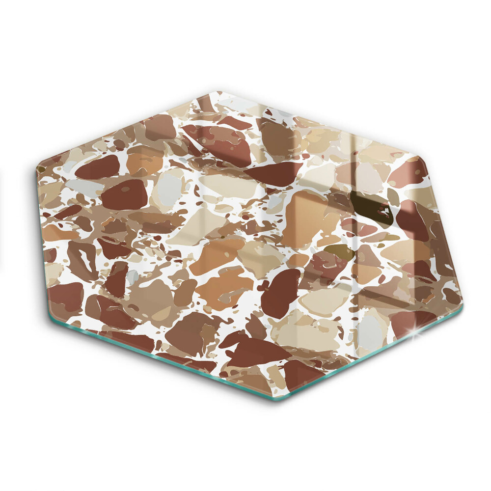 Üveg vágódeszka hatszögletű Kőből készült dekoratív foltok
