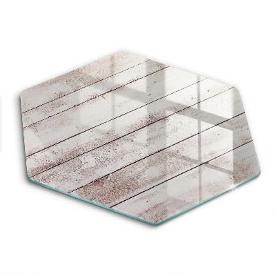 Üveg vágódeszka fényképpel hatszögletű Régi fadeszkák