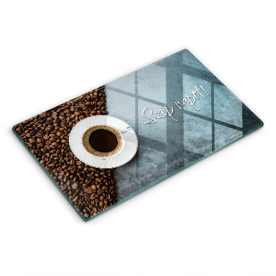 Üveg vágódeszka Kávécsésze, Kellemes napot!