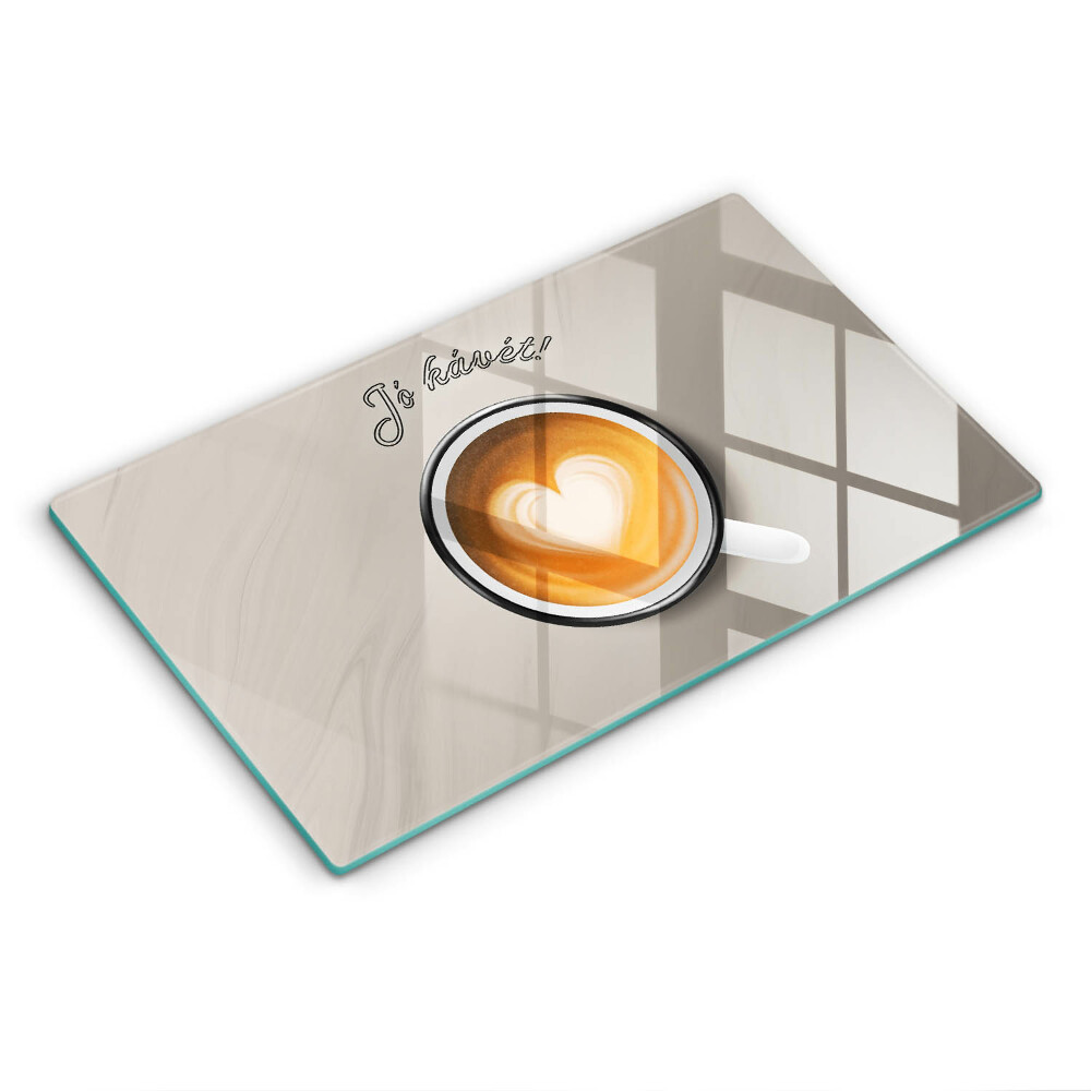 Üveg vágódeszka Jó étvágyat a kávéhoz!