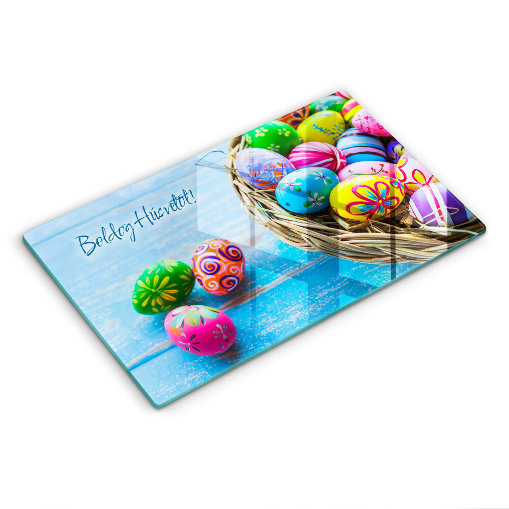 Üveg vágódeszka Boldog Húsvétot!