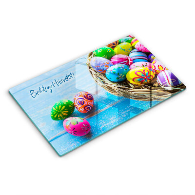 Üveg vágódeszka Boldog Húsvétot!