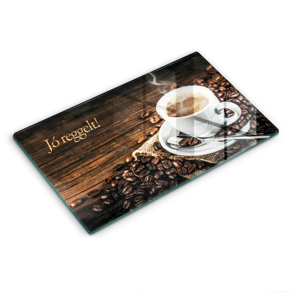 Üveg vágódeszka Jó reggelt!