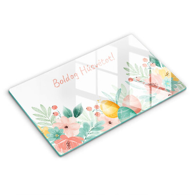 Üveg vágódeszka Boldog Húsvétot!