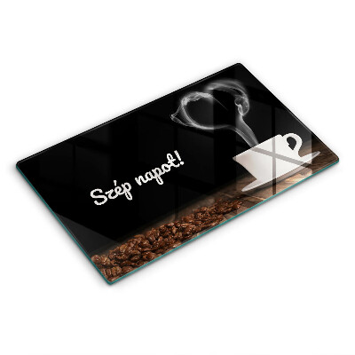 Üveg vágódeszka Kellemes napot!