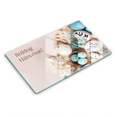 Üveg vágódeszka Boldog Húsvétot!