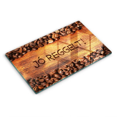 Üveg vágódeszka Kávébab, Jó reggelt!