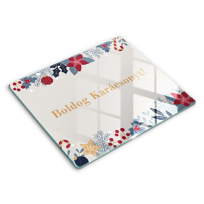 Üveg vágódeszka Karácsony: Kellemes Karácsonyi Ünnepeket!