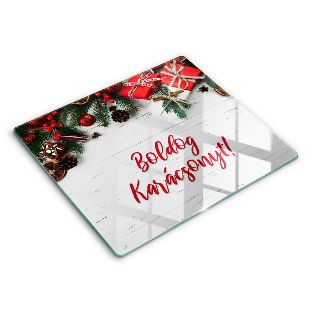 Üveg vágódeszka Kellemes ünnepeket!