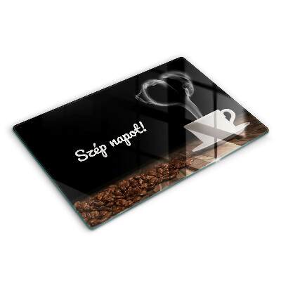 Edzett üveg vágódeszka Kellemes napot!