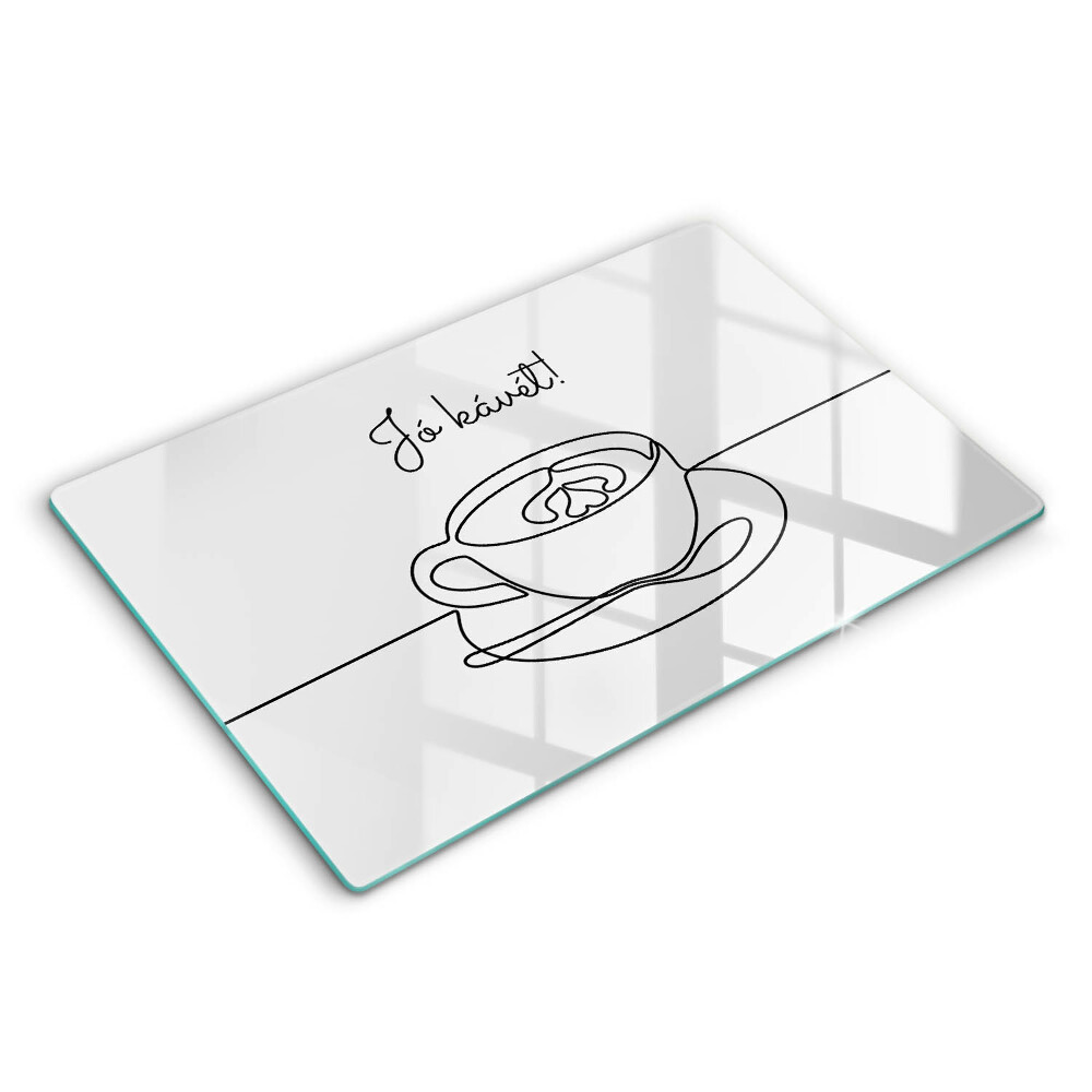 Edzett üveg vágódeszka Kávé, Jó étvágyat a kávéhoz!