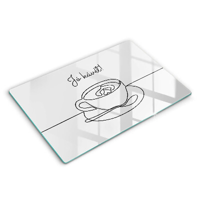 Edzett üveg vágódeszka Kávé, Jó étvágyat a kávéhoz!
