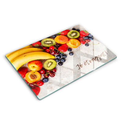 Edzett üveg vágódeszka Gyümölcs, Jó étvágyat!