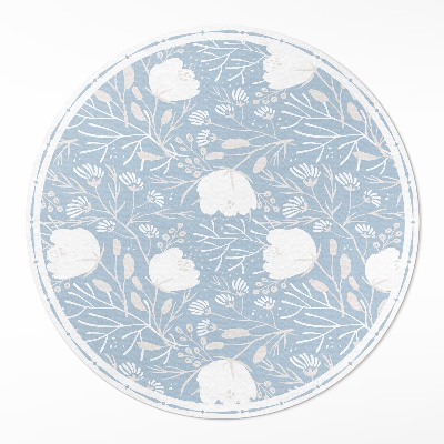 Kerek műanyag szőnyeg Gyönyörű virágok pasztell háttéren