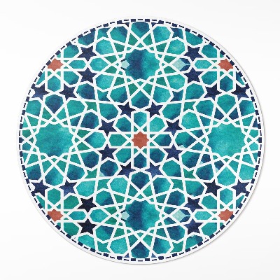 Kerek pvc szőnyeg Gyönyörű mozaik csillagokkal