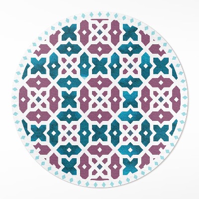 Kerek vinil szőnyeg Gyönyörű csempe mozaik