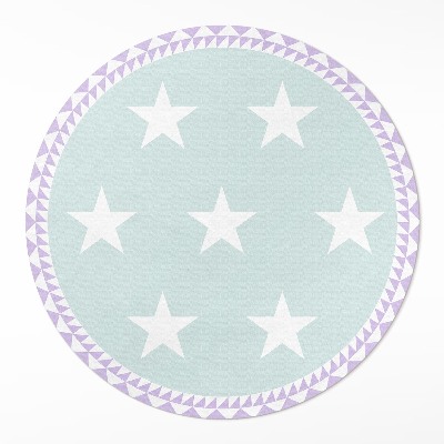 Kerek műanyag szőnyeg Fényes csillag dekoráció