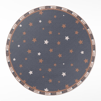 Kerek pvc szőnyeg Pasztell csillagok sötét háttéren