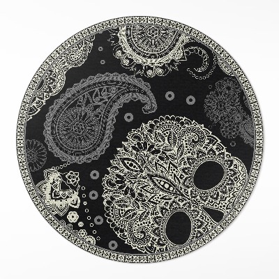 Kerek pvc szőnyeg Dekoratív koponya