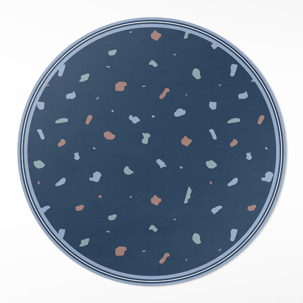 Kerek műanyag szőnyeg Absztrakt pasztell foltok