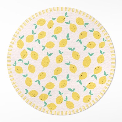 Kerek vinil szőnyeg Szicíliai lédús citromok