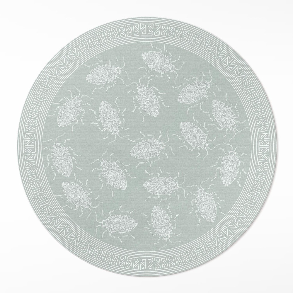 Kerek vinil szőnyeg Vintage rovarok