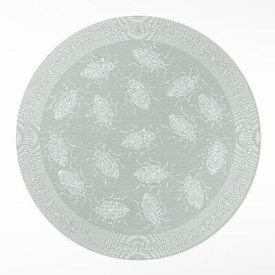 Kerek vinil szőnyeg Vintage rovarok