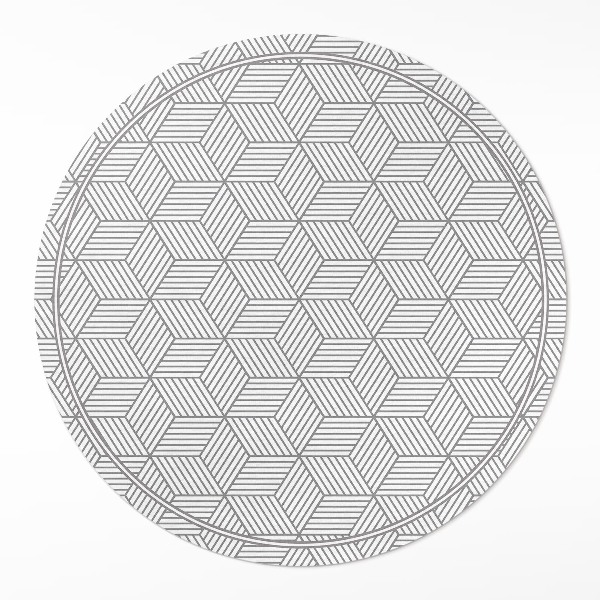 Kerek vinil szőnyeg Geometrikus mozaik finom minta