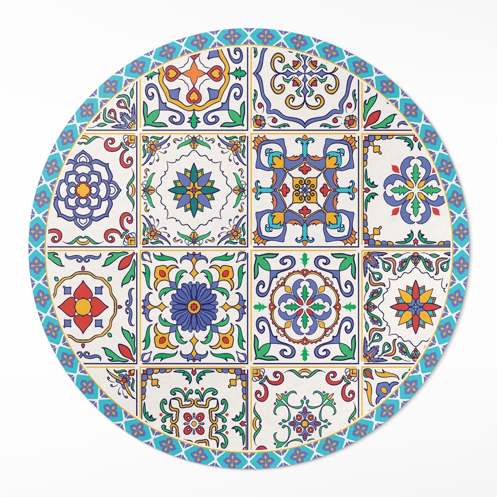 Kerek vinil szőnyeg Dekoratív padlólapok