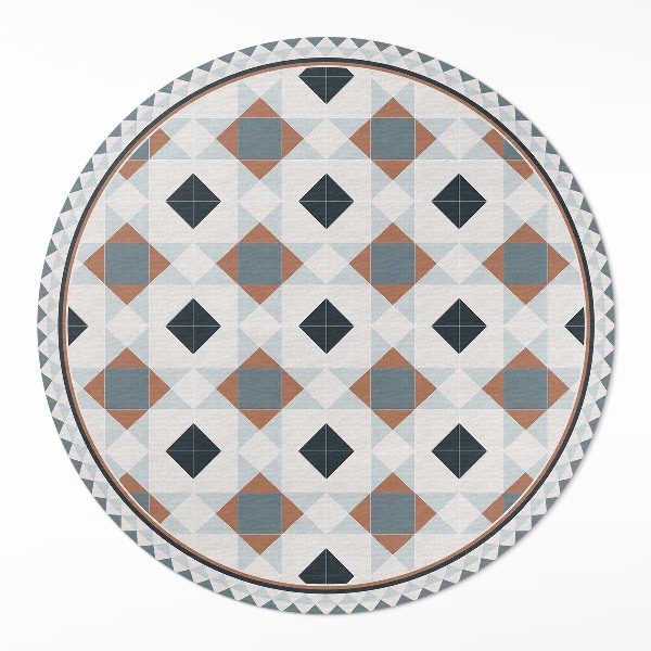 Kerek pvc szőnyeg Geometrikus mozaik gyönyörű csempe
