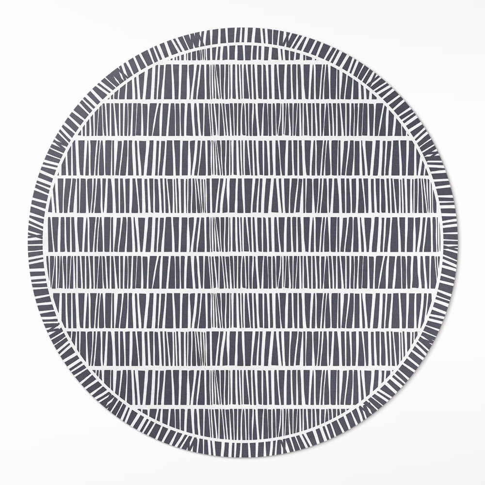 Kerek műanyag szőnyeg Absztrakt vonalminta finom vonalak