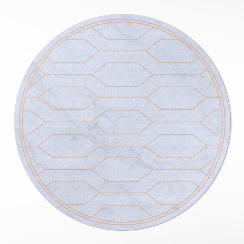 Kerek pvc szőnyeg Vonalminta márványon