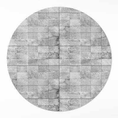 Kerek műanyag szőnyeg Világos kő ipari csempe