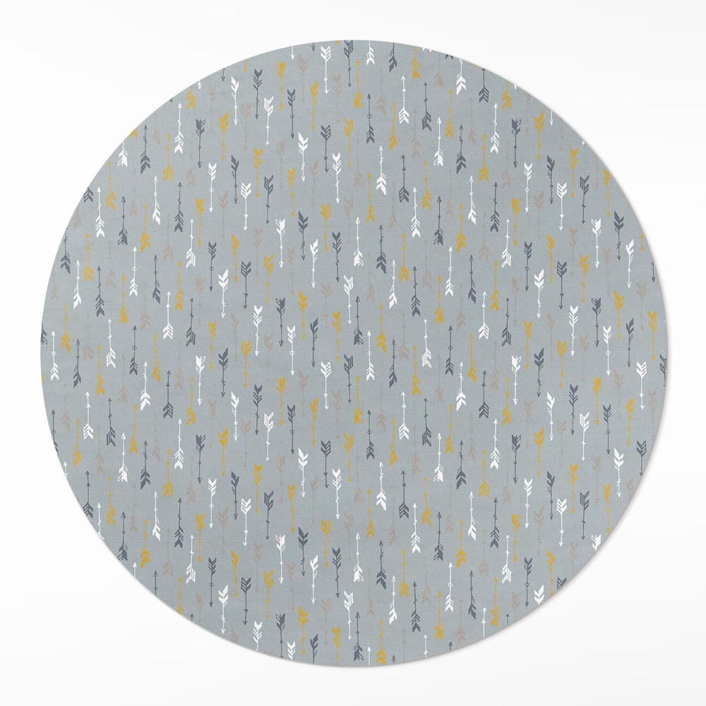 Kerek pvc szőnyeg Boho indiai nyilak finom minta