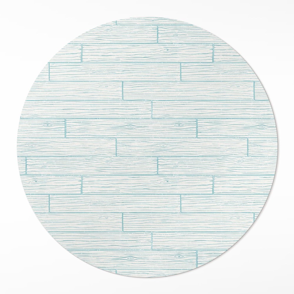 Kerek pvc szőnyeg Világos fa padlólapok