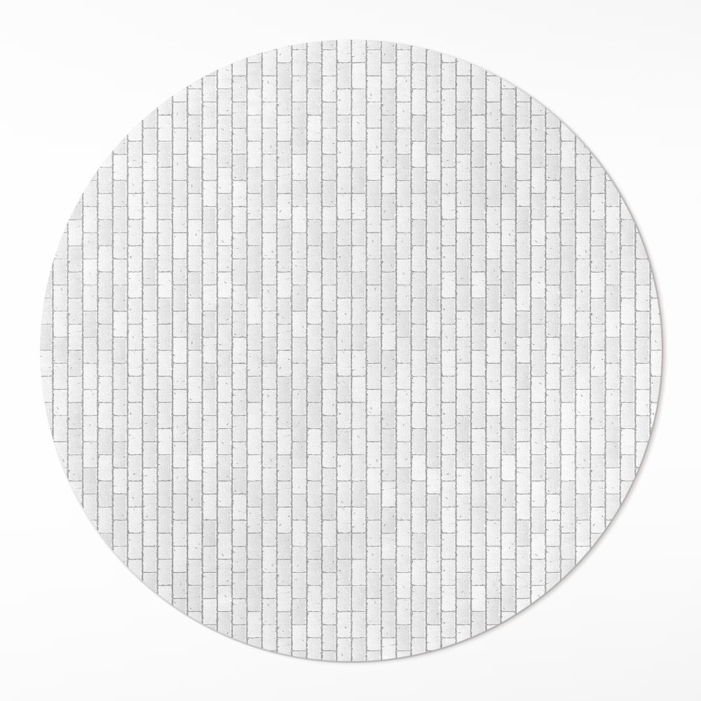 Kerek vinil szőnyeg Fényes tégla elegáns mozaik