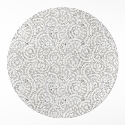 Kerek pvc szőnyeg Absztrakt keleti formák boho vonalak