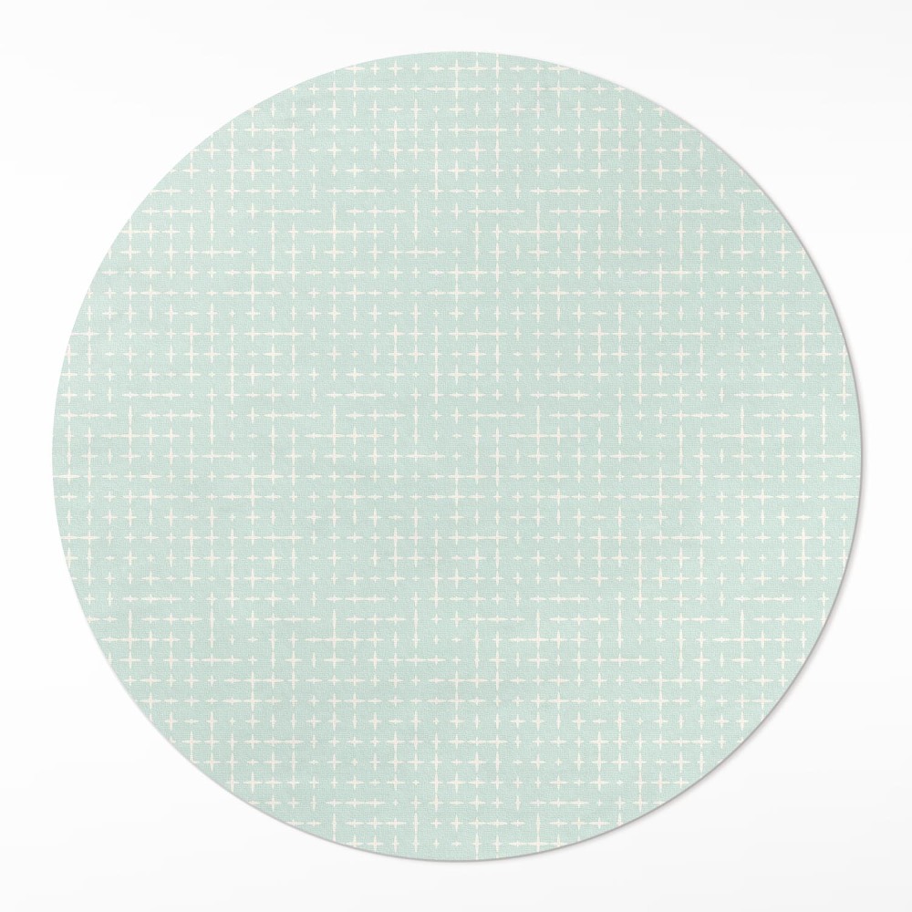 Kerek műanyag szőnyeg Finom mozaik geometriai minta