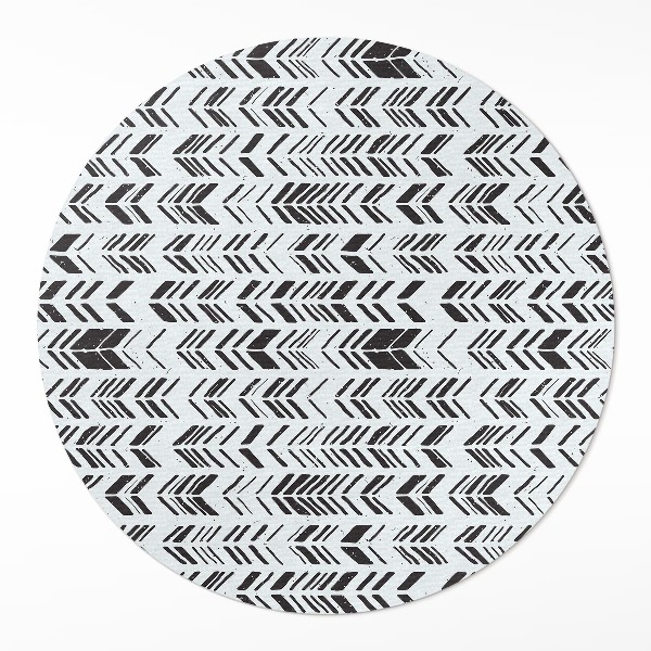 Kerek műanyag szőnyeg Indiai toll és nyíl boho design