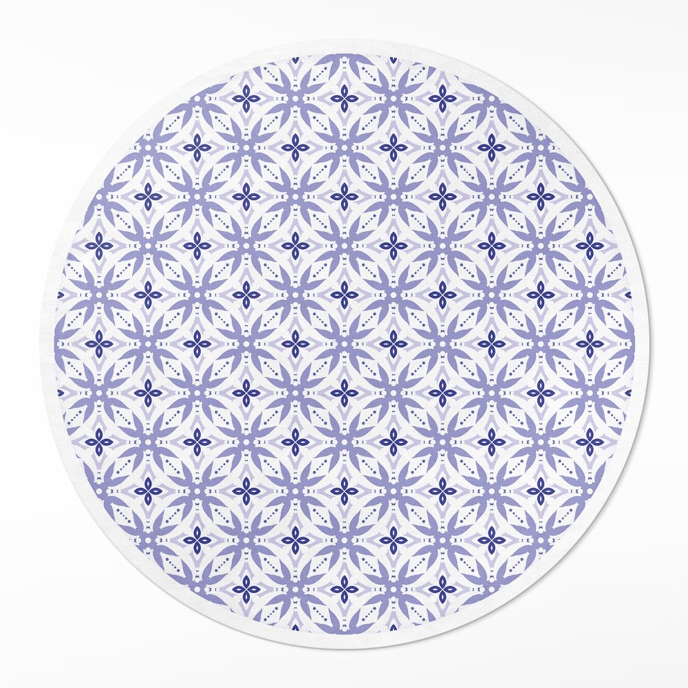 Kerek vinil szőnyeg Mintás csempe gyönyörű mozaik