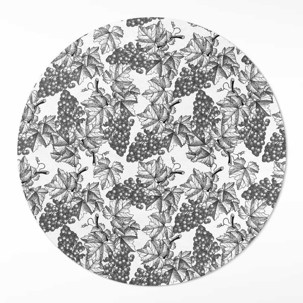 Kerek pvc szőnyeg Szőlők vintage stílusú vázlat