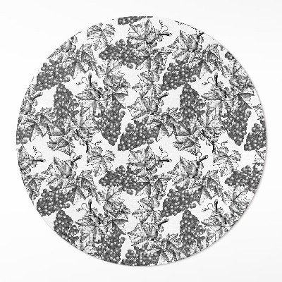 Kerek pvc szőnyeg Szőlők vintage stílusú vázlat